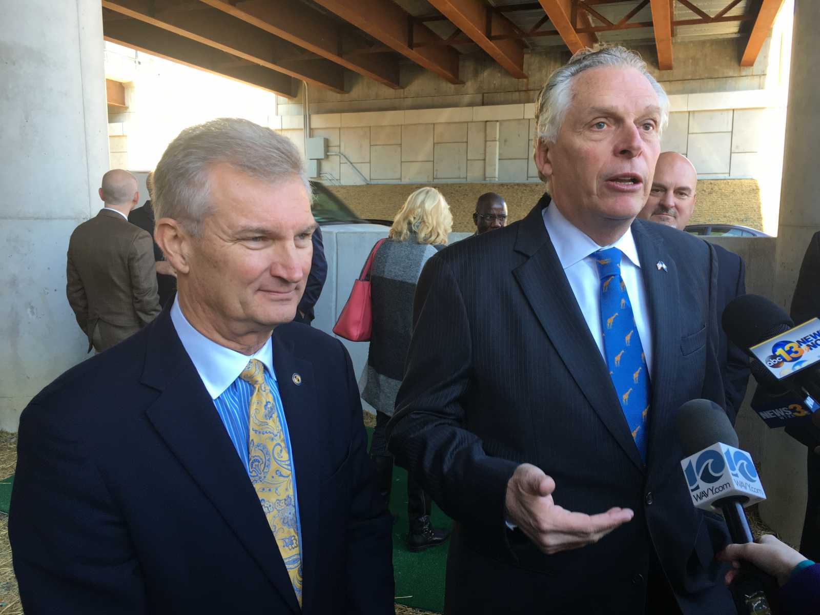 Transportation Secretary Layne and Governor McAuliffe