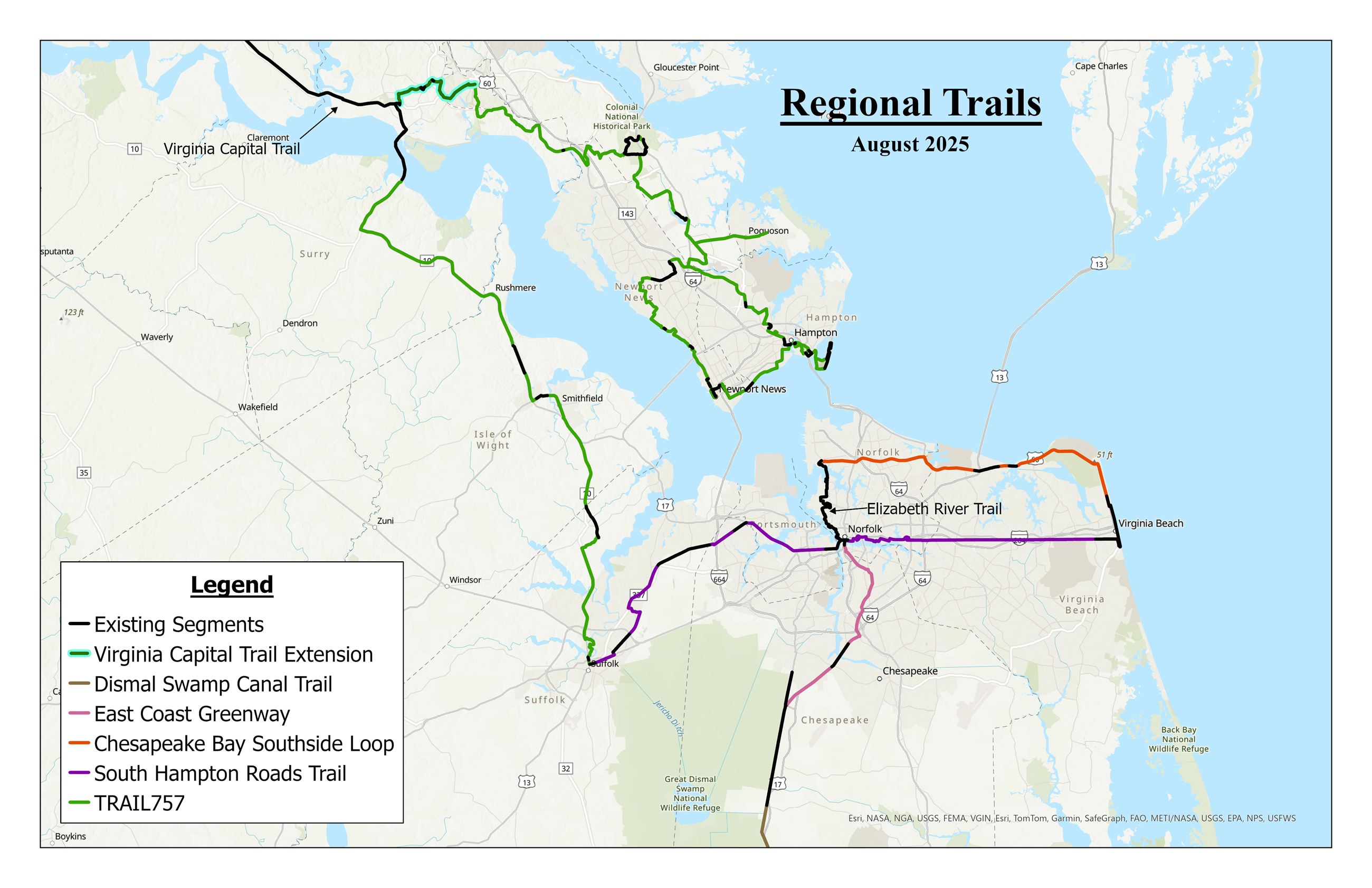 REGIONAL TRAILS ALIGNMENT AND STATUS