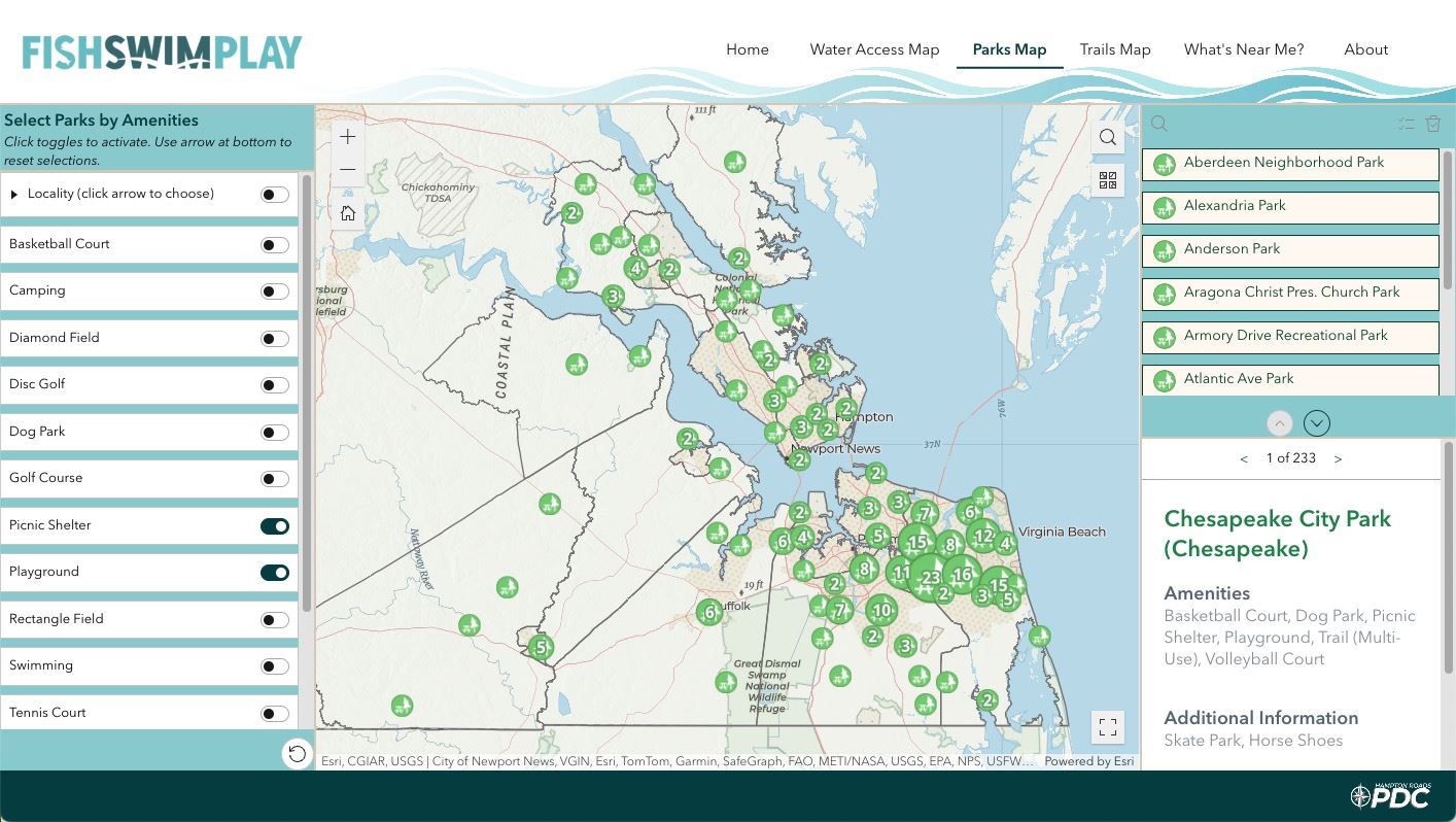 Screen image of the FISHSWIMPLAY website